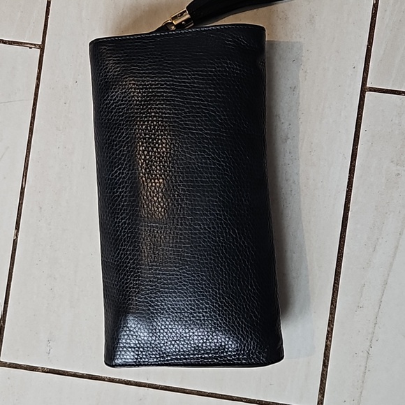 Gucci Soho Tassel Clutch Black Leather GG Logo - Picture 2 of 16
